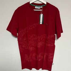 Lacoste Men's Deep Red Short Sleeve Tee
